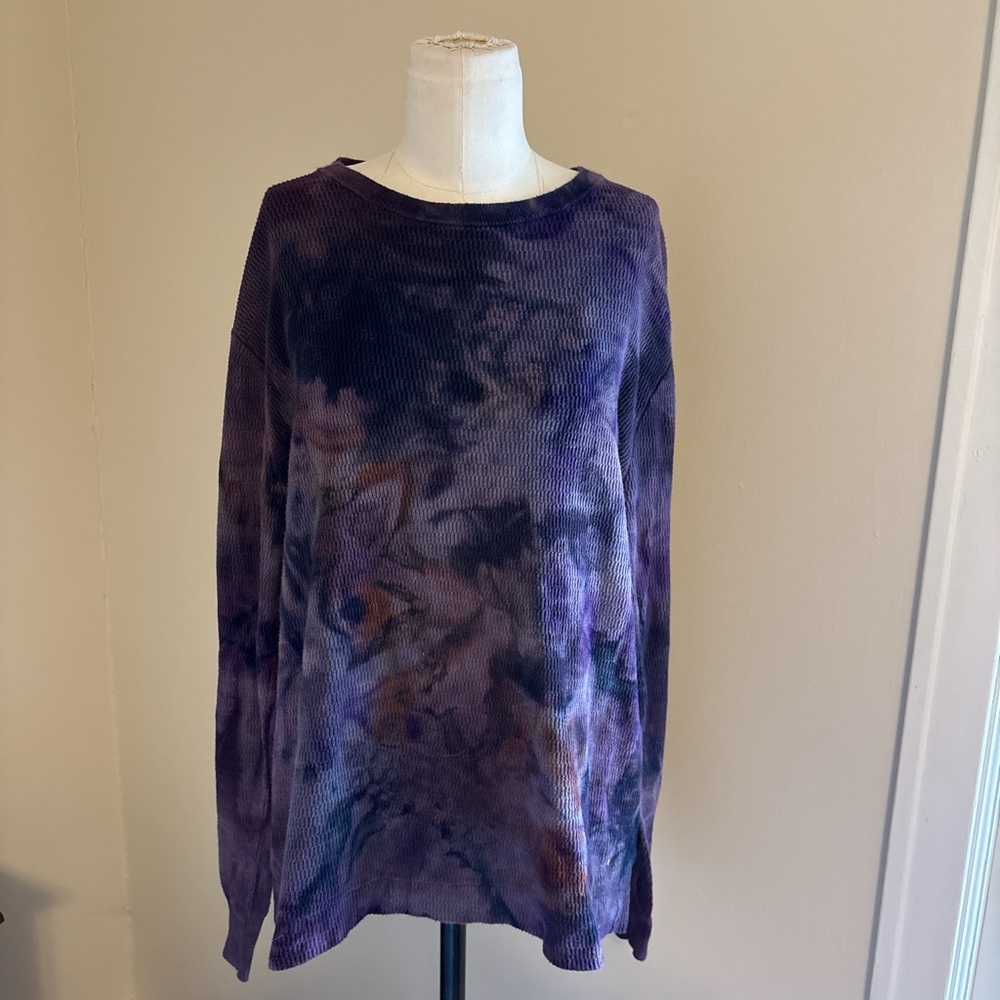 Rough & Tumble Purple Tie-Dye Sweater